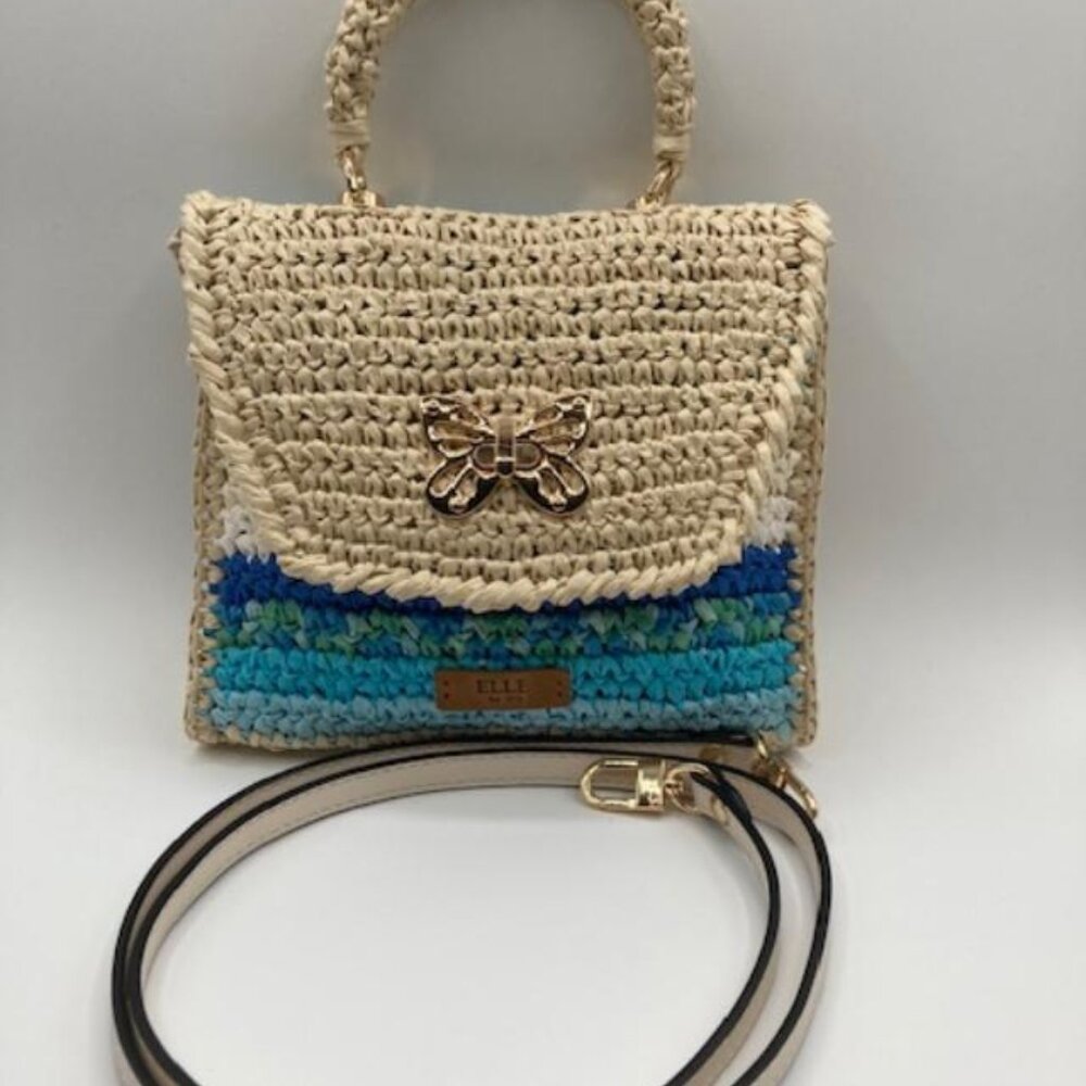 ELLE Raffia Crochet Crossbody/Handbag